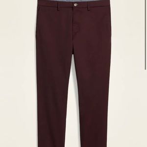 Old Navy Mens Chino Khaki Pants Burgundy 32x34 New